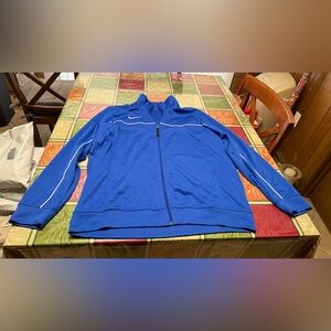 Nike Jacket Mens Blue Zip Up Lightweight Dri-Fit Active Wear Large